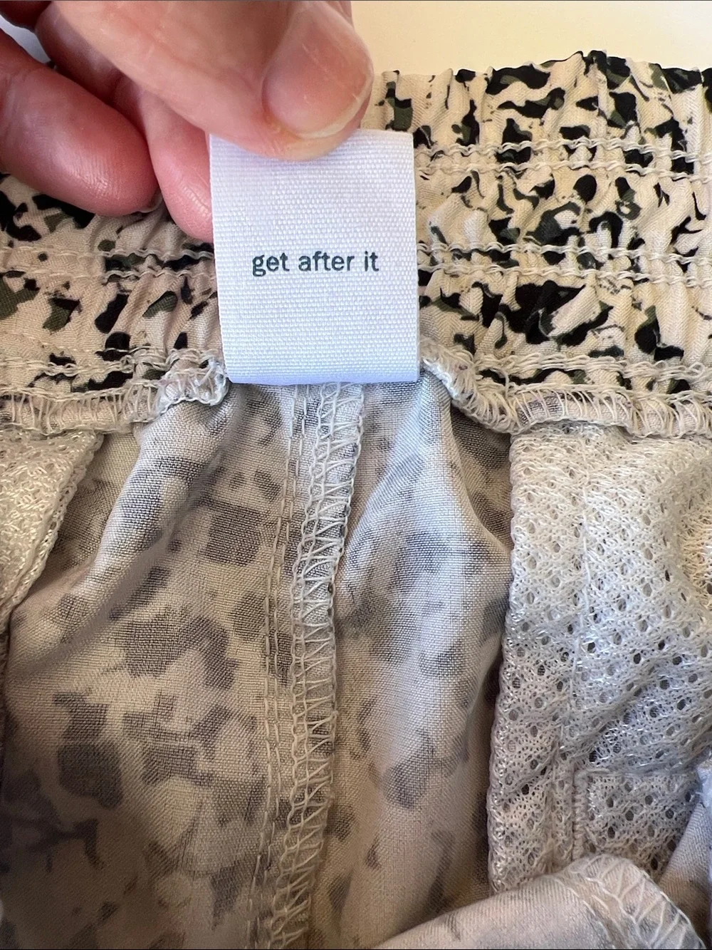 Old Navy Cream and Black Printed Kids Shorts